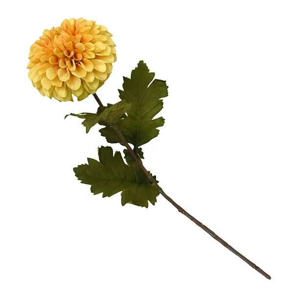 Ochre Likelike Faux Dahlia Flower