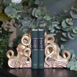 Octopus Design- Gold Bookends kitchen essentials, utensils set