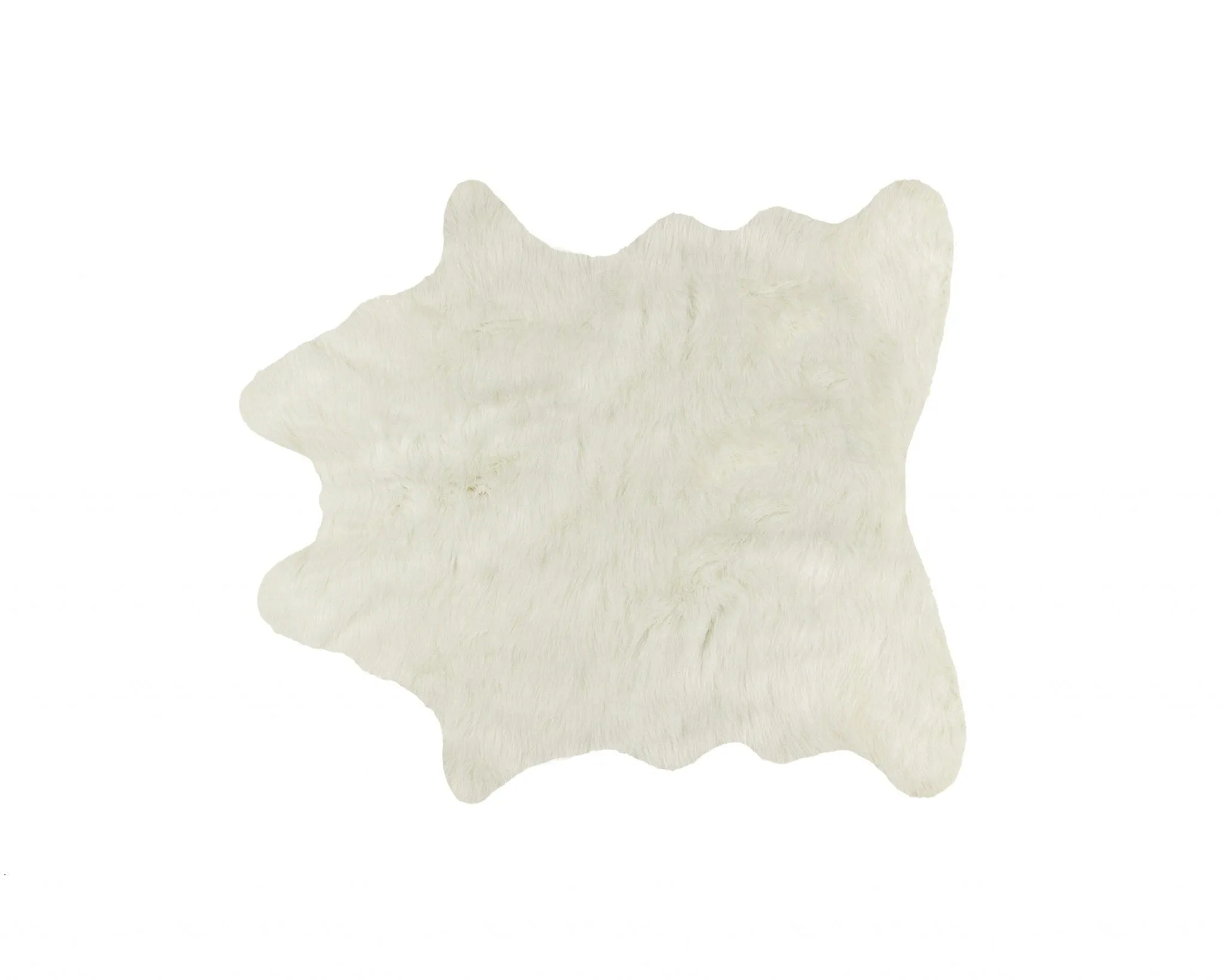 Off-White Faux Cowhide Rug
