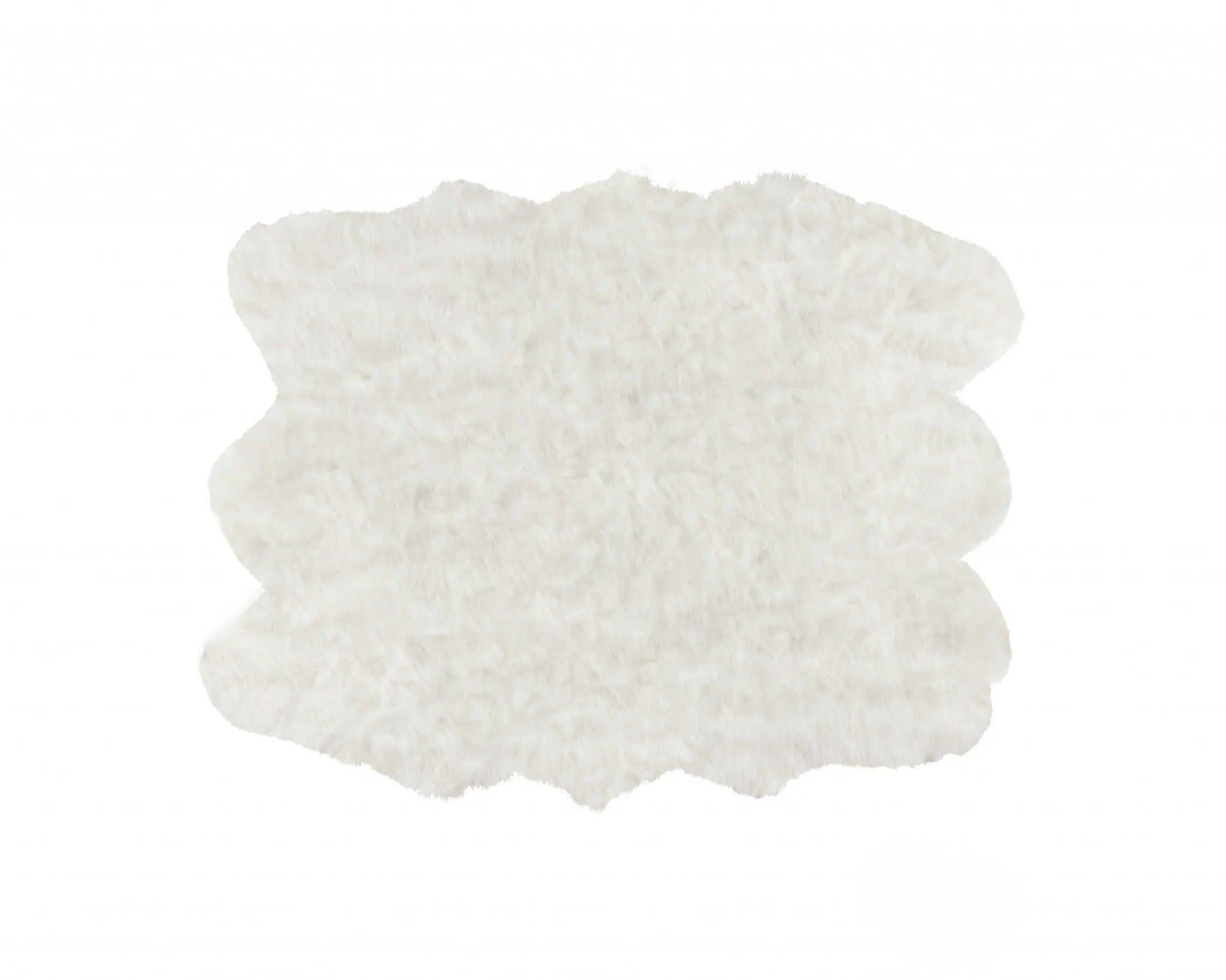 Off-White Faux Sheepskin Area Rug