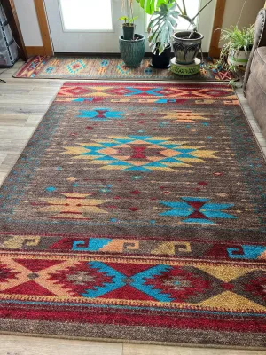Ohtli Multi Color Area Rugs serving tray, cheese board