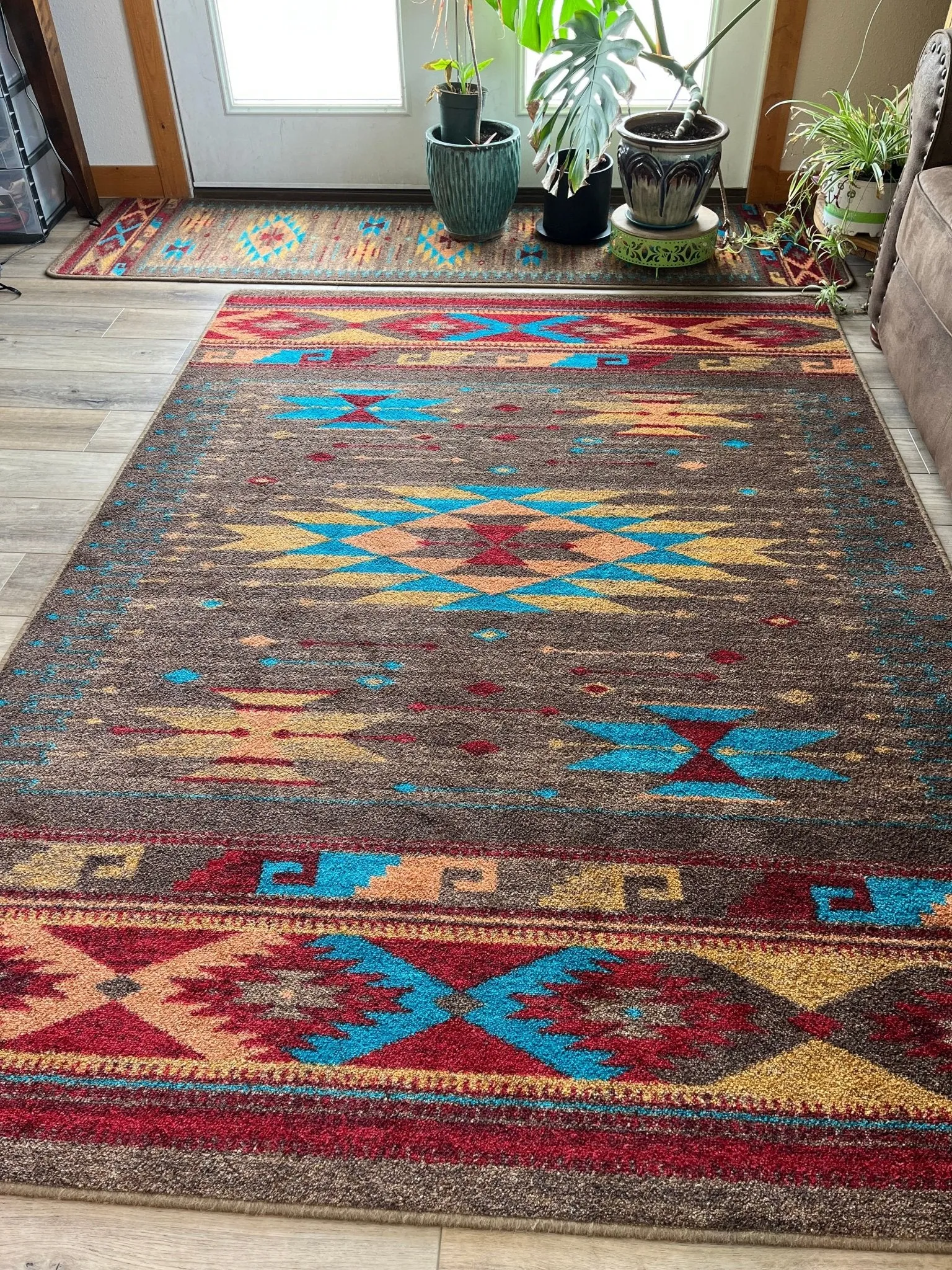 Ohtli Multi Color Area Rugs serving tray, cheese board