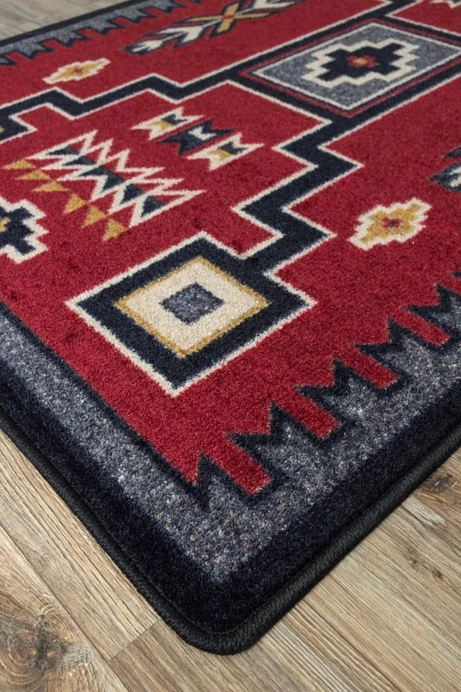 Old Crow Red Oversized Area Rug 11'x13'