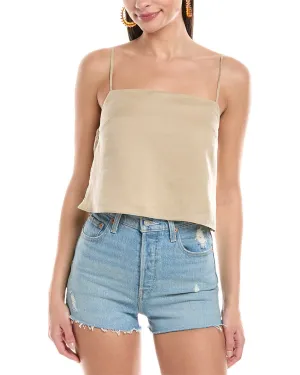 Onia Air Square Neck Linen-Blend Tank