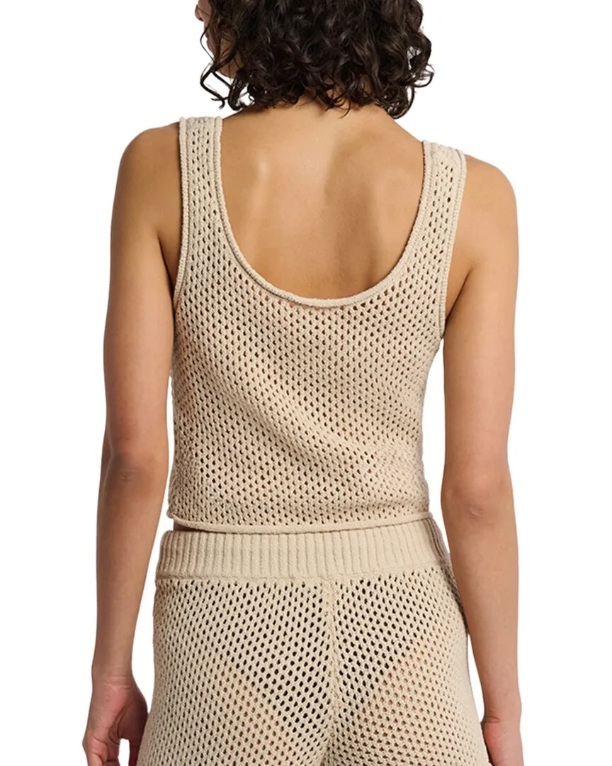 Onia Crochet Knit Scoop Tank