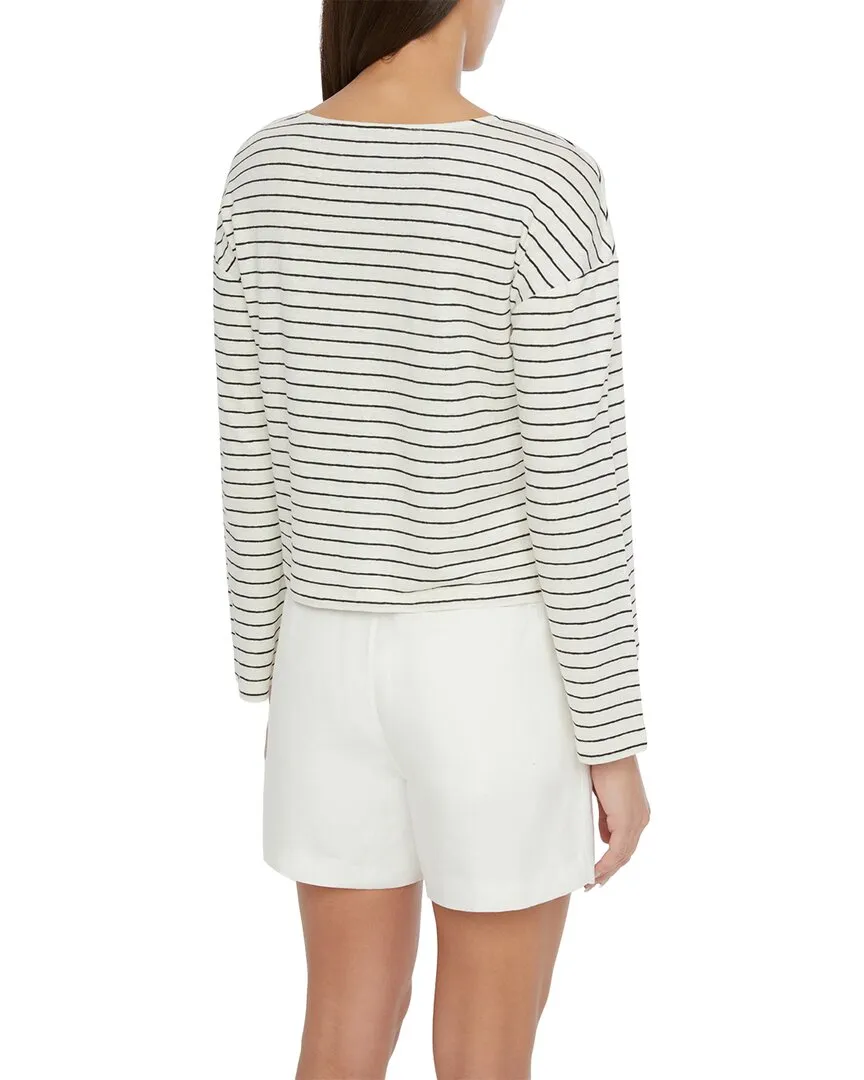 Onia Linen-Blend Jersey Boatneck Top