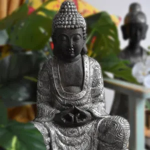 Opulent Black and Silver Sitting Buddha kitchen essentials, utensils set