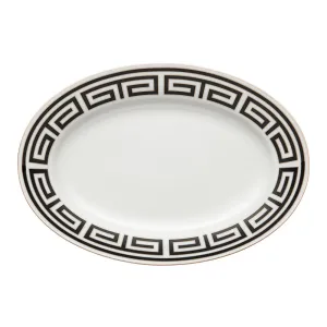 Oval platter, 34cm, Richard Ginori, Labirinto, nero TV cabinet, media console