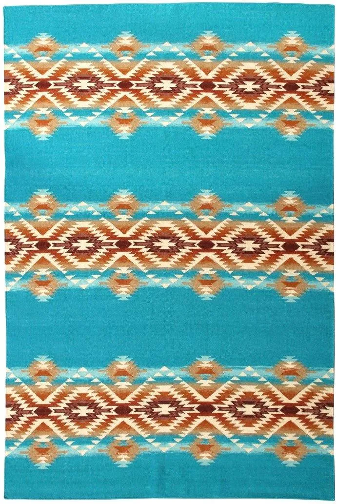Pagosa Springs Pendleton Turquoise Rugs sectional couch, U-shape sofa