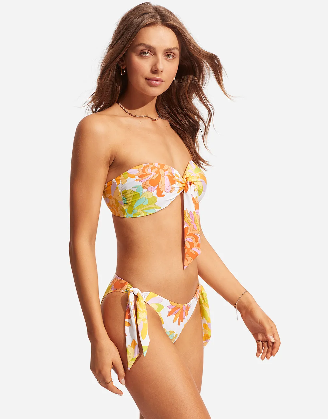 Palm Springs Tie Side Bikini Pant - Limelight