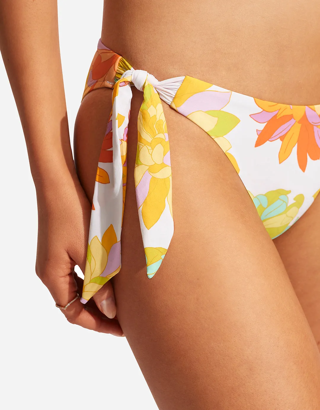 Palm Springs Tie Side Bikini Pant - Limelight