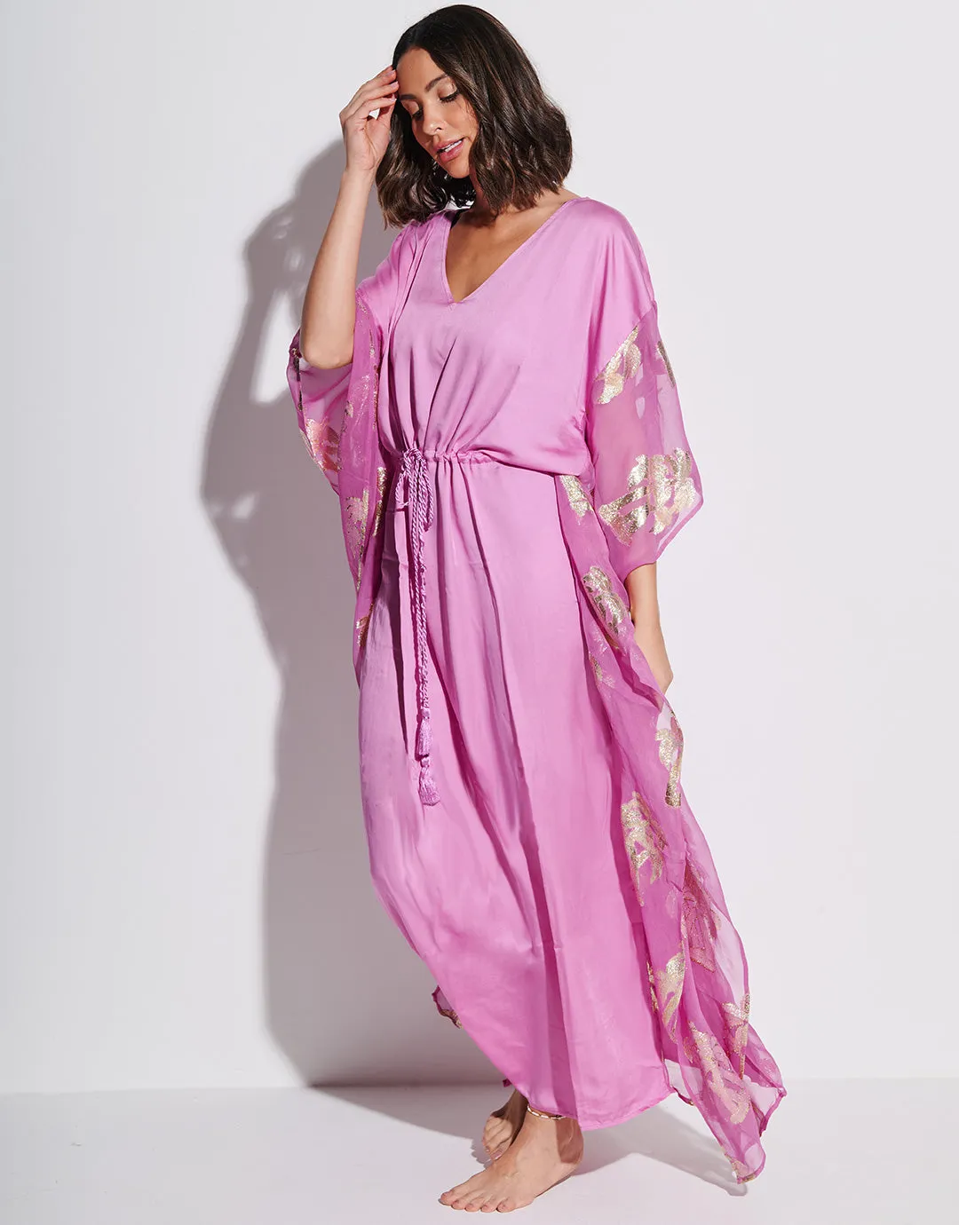 Palm Tree Kaftan - Pink