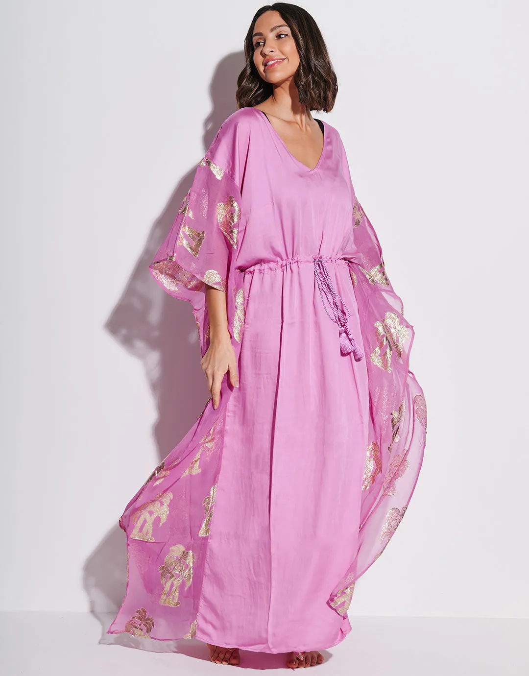 Palm Tree Kaftan - Pink