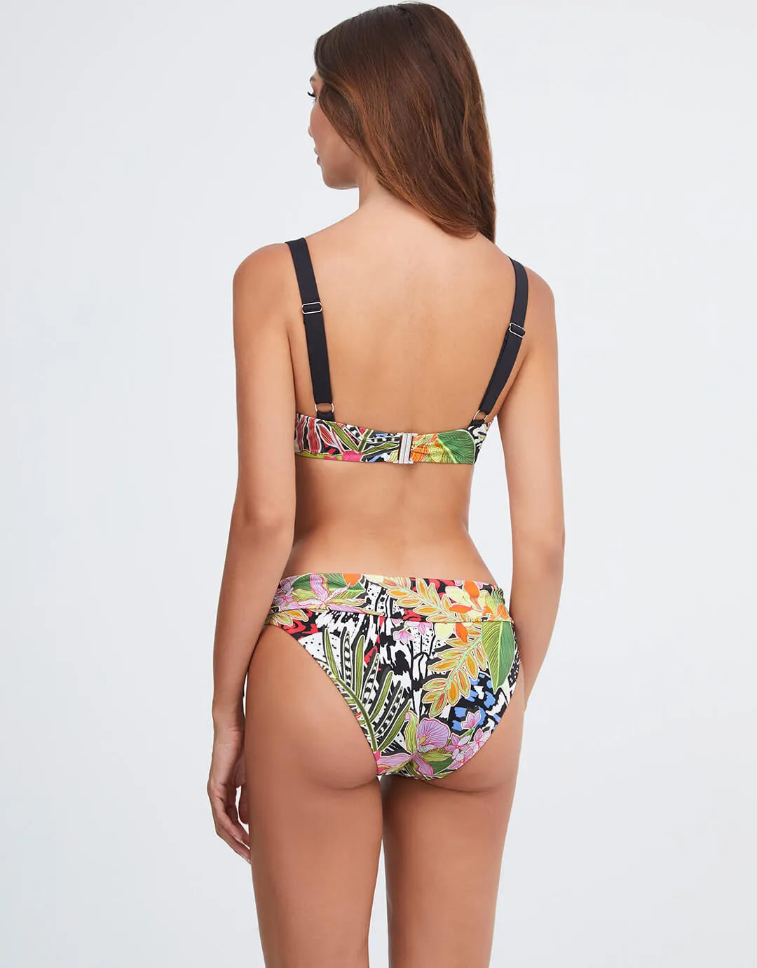 Palm Underwired Balcony Bikini Top - Multi