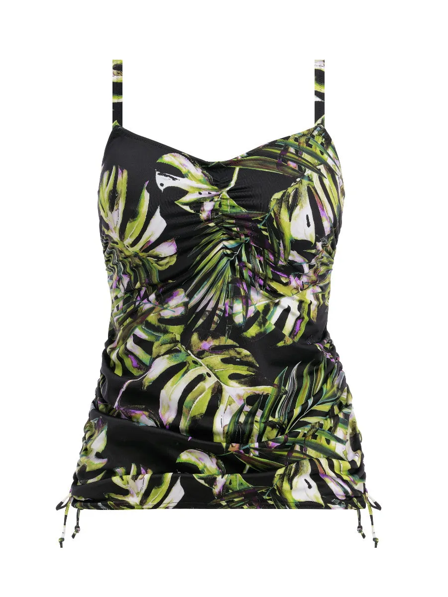 Palm Valley Adjustable Side Tankini - Black