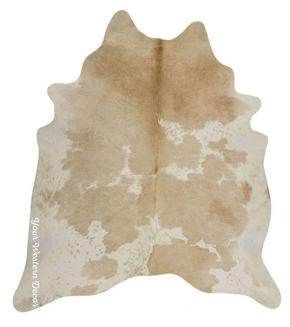 Palomino and White Brazilian Cowhide Rug