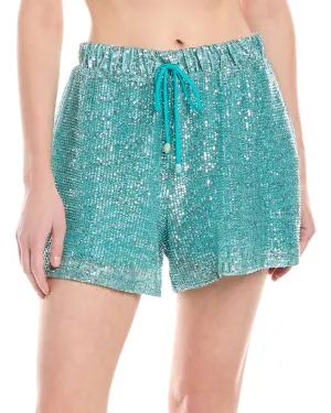 PatBO Sequin Drawstring Short