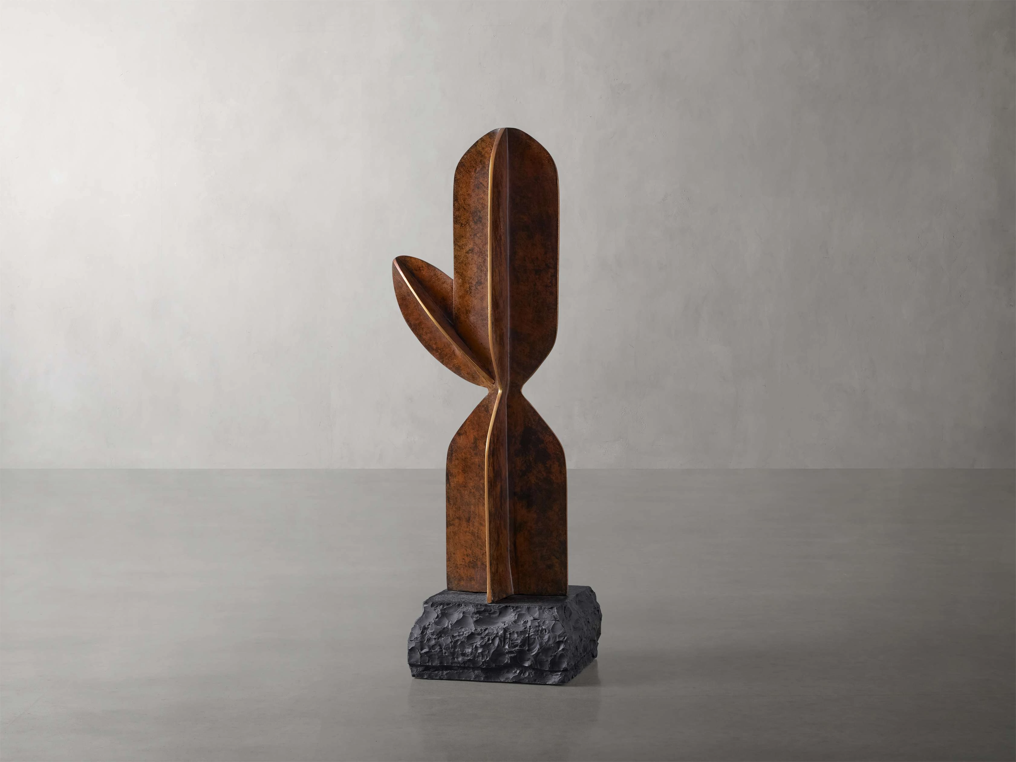 Patina Cactus Sculpture