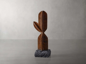 Patina Cactus Sculpture