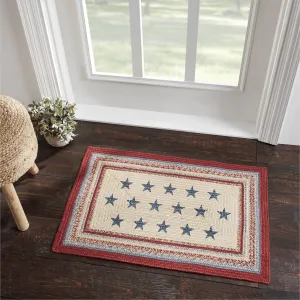 Patriotic Stars Jute Rug w/ Pad kitchen table, dining set