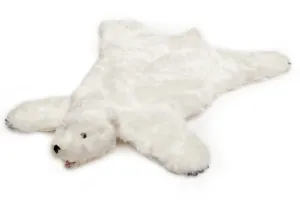 Pearly Polar Bear Kids Plush Rug (LG) sectional couch, U-shape sofa