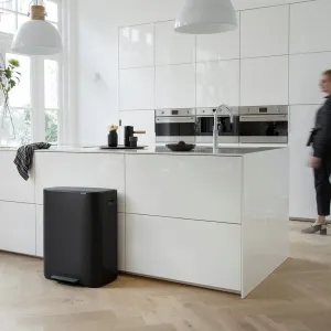 Pedal bin, 2 x 30L, Brabantia, Bo, matt black home accents, decorative items