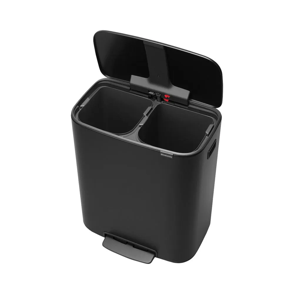 Pedal bin, 2 x 30L, Brabantia, Bo, matt black