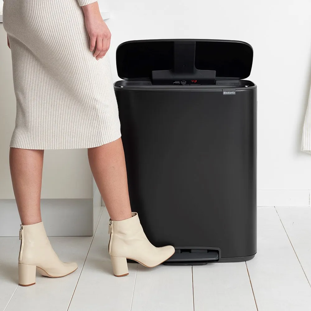 Pedal bin, 2 x 30L, Brabantia, Bo, matt black