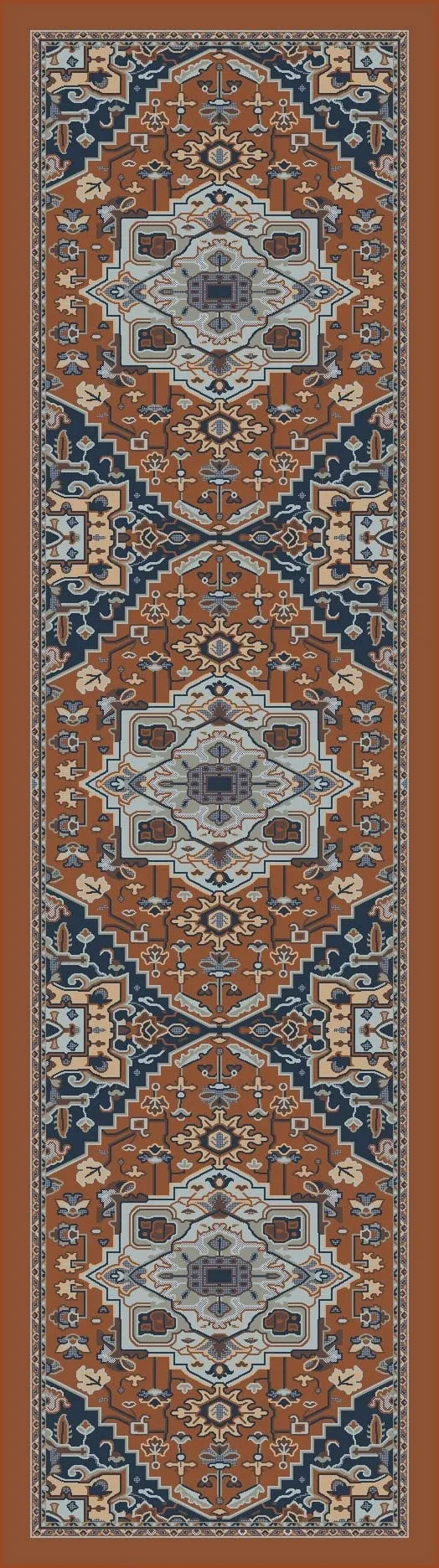 Persia Blue Caramel Area Rugs