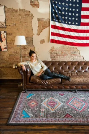 Persian Southwest Rugs - Brown (Hand Tufted) sectional couch, U-shape sofa