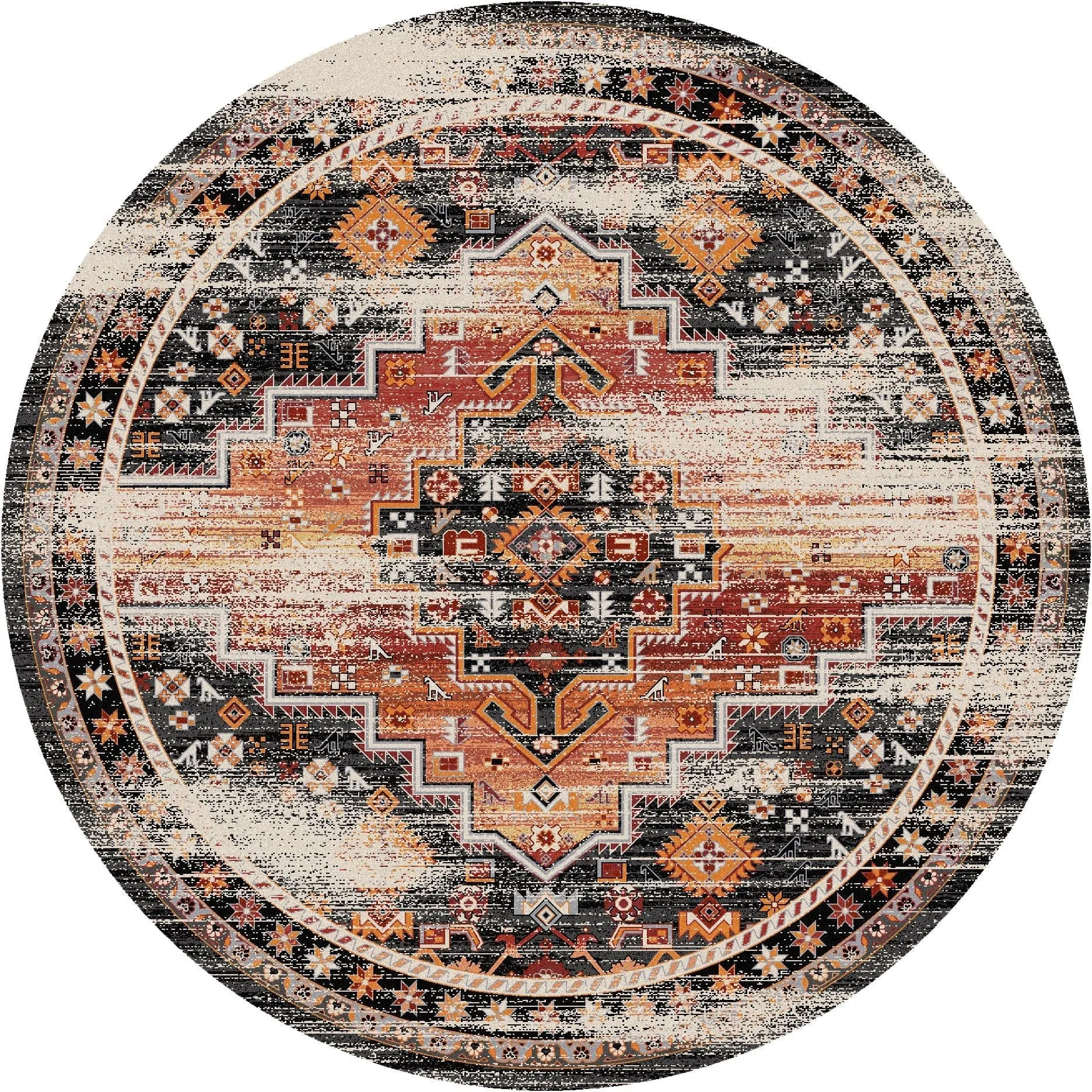 Persian Version Distressed Sunset Rugs