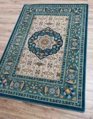 Persian Worn Navy Rugs & Runner folding guest bed, rollaway bed