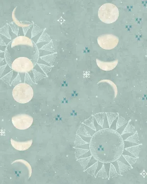 Petals In The Sky Wallpaper - Blue dinnerware set, ceramic plates