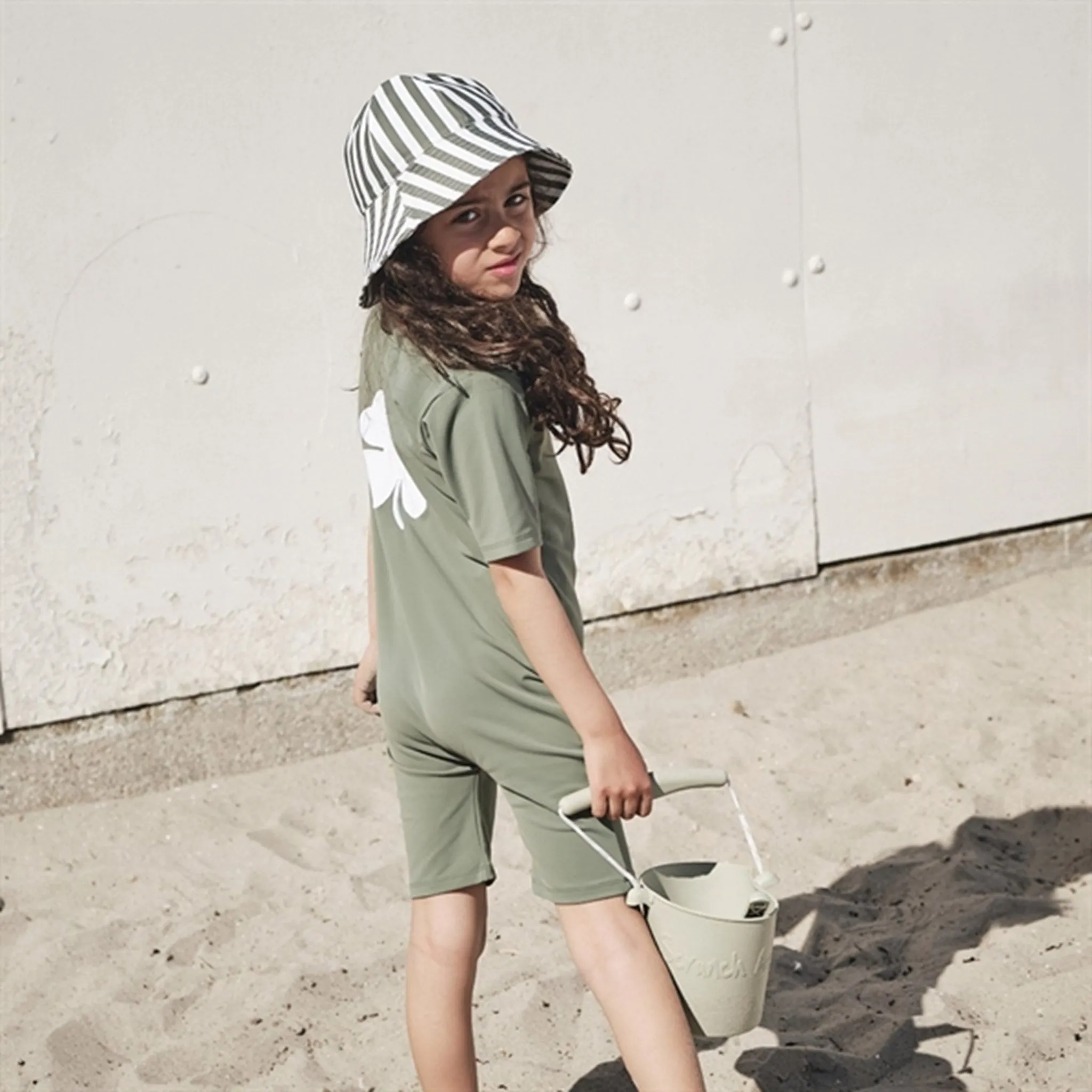 Petit Crabe Army Stripes Frey Sun Hat