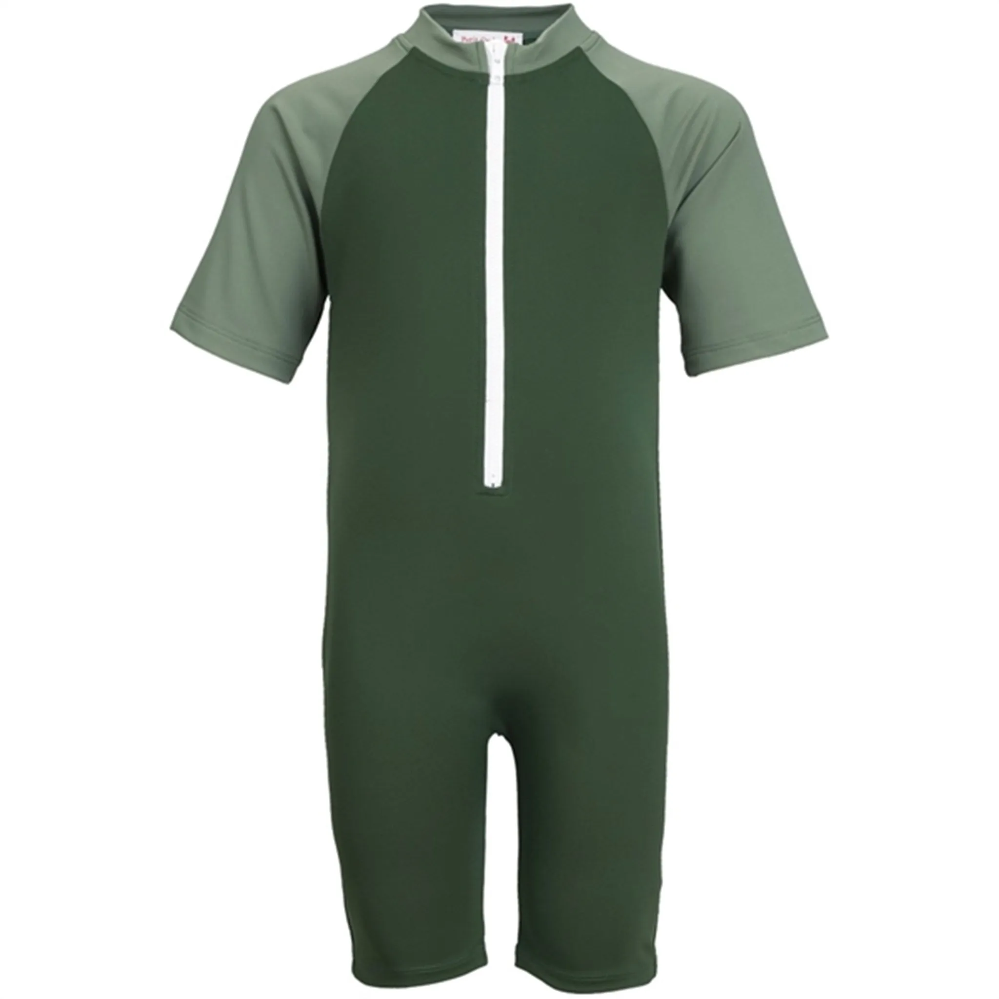 Petit Crabe Forest/Army Multi Color Onesie with Zipper