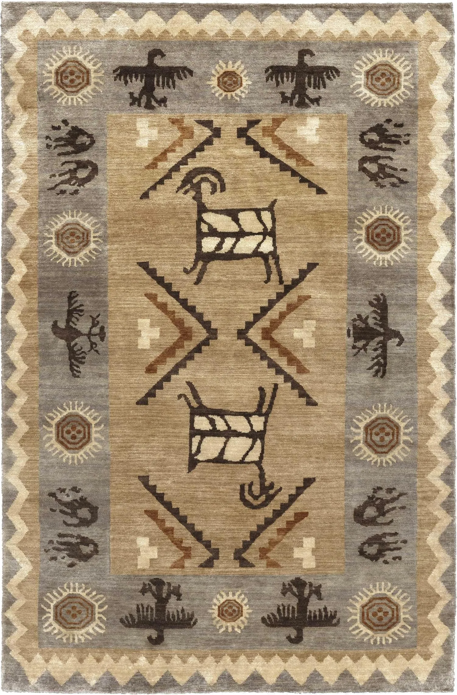 Petroglyphs Rock Art Rugs folding guest bed, rollaway bed