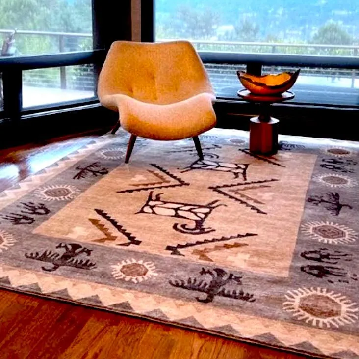 Petroglyphs Rock Art Rugs