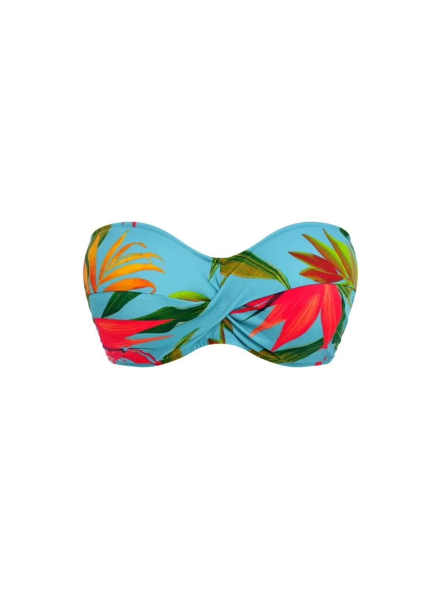 Pichola Bandeau Bikini Top - Aqua