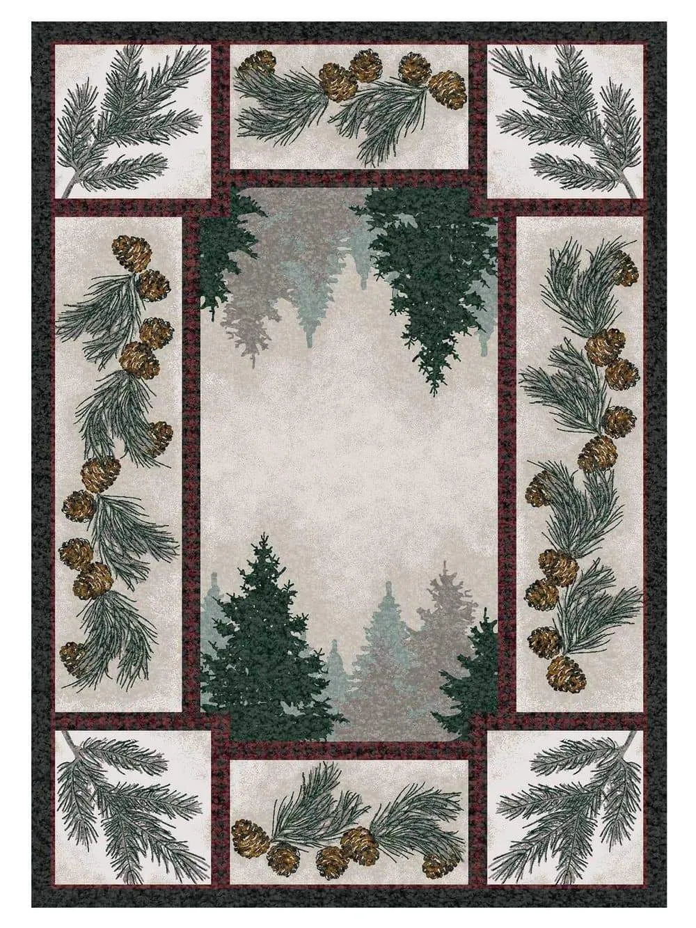 Pine Forest Maize Area Rugs