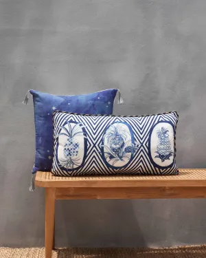 Pineapple Trio Lumbar Cushion Cover- Indigo accent chair, modern chair