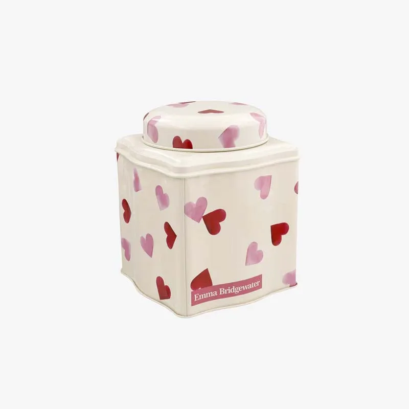 Pink Hearts Dome Lid Wavy Caddy, 10cm x 10cm x 11cm home accents, decorative items