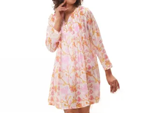 Pintuck Beach Cover Up In Pink