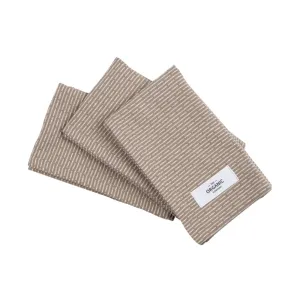 Piqu Set of 3 Kitchen Cloths, 35 x 30 cm, Clay Stone home accents, decorative items