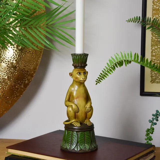 Playful Monkey Candlestick