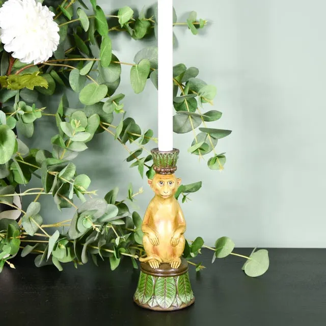 Playful Monkey Candlestick