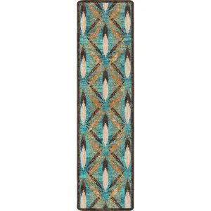 Plumas Turquoise Feathered Floor Runner folding guest bed, rollaway bed