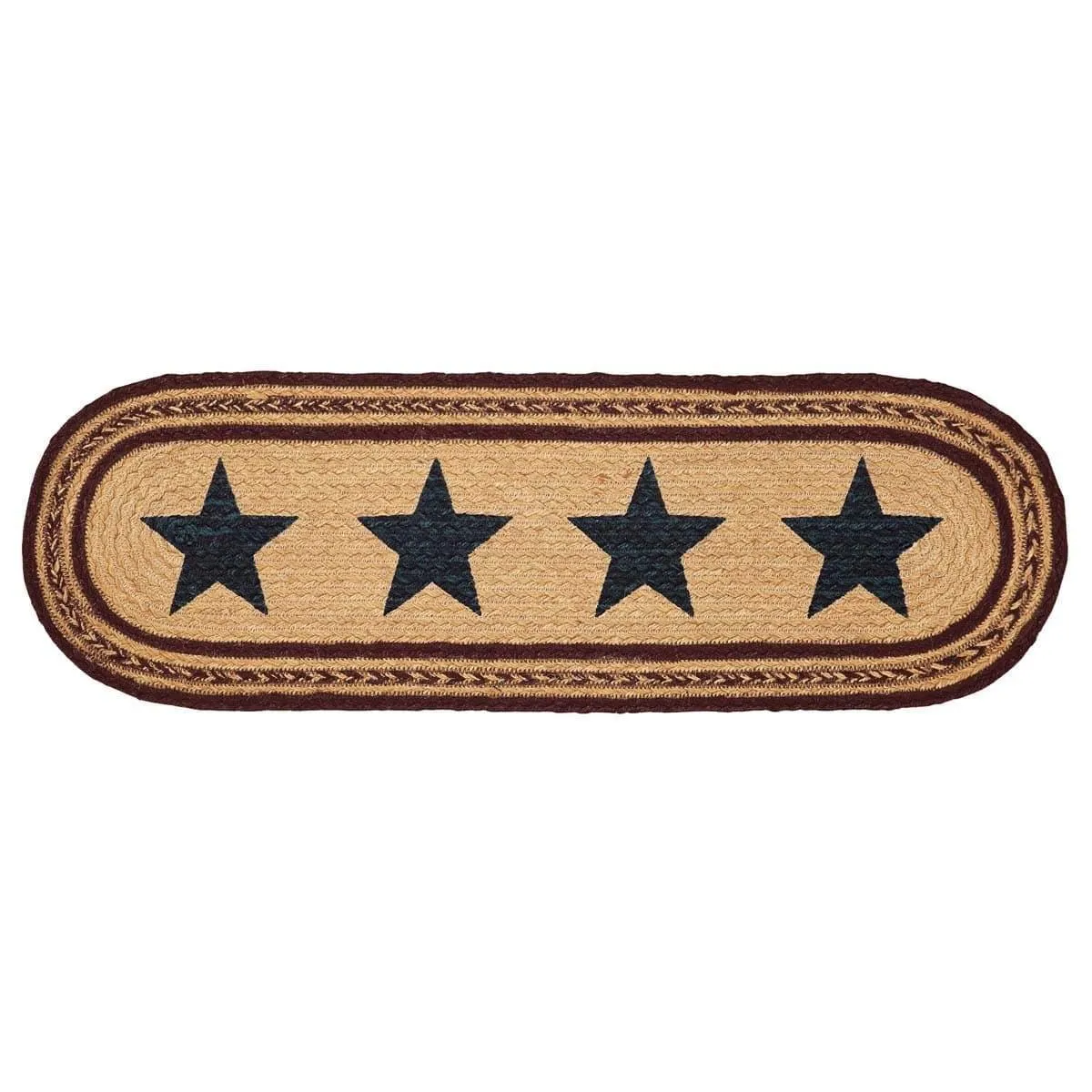 Potomac Jute Stenciled Stars Stair Tread