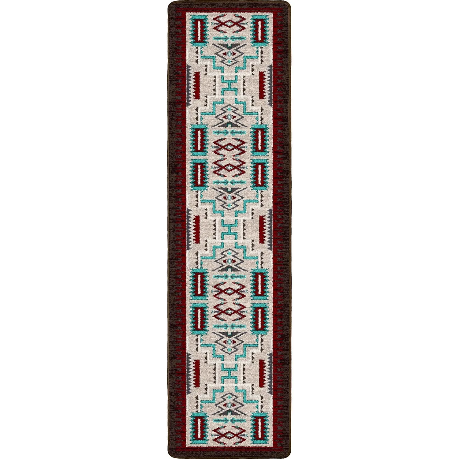 Prairie Wind Area Rug / Turquoise & Red
