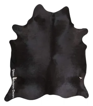 Premium Black Brazilian Cowhide Rug wall decor, home accessories