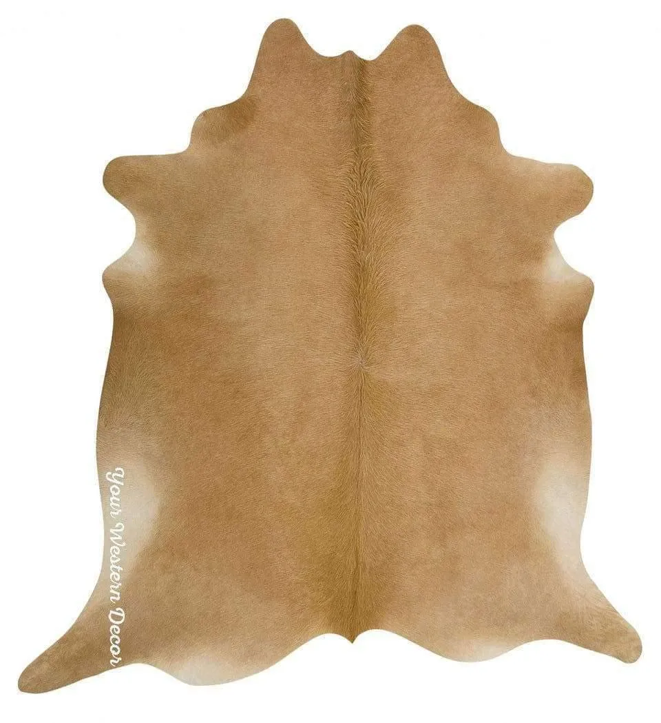 Premium Brazilian Palomino Cowhide Rug